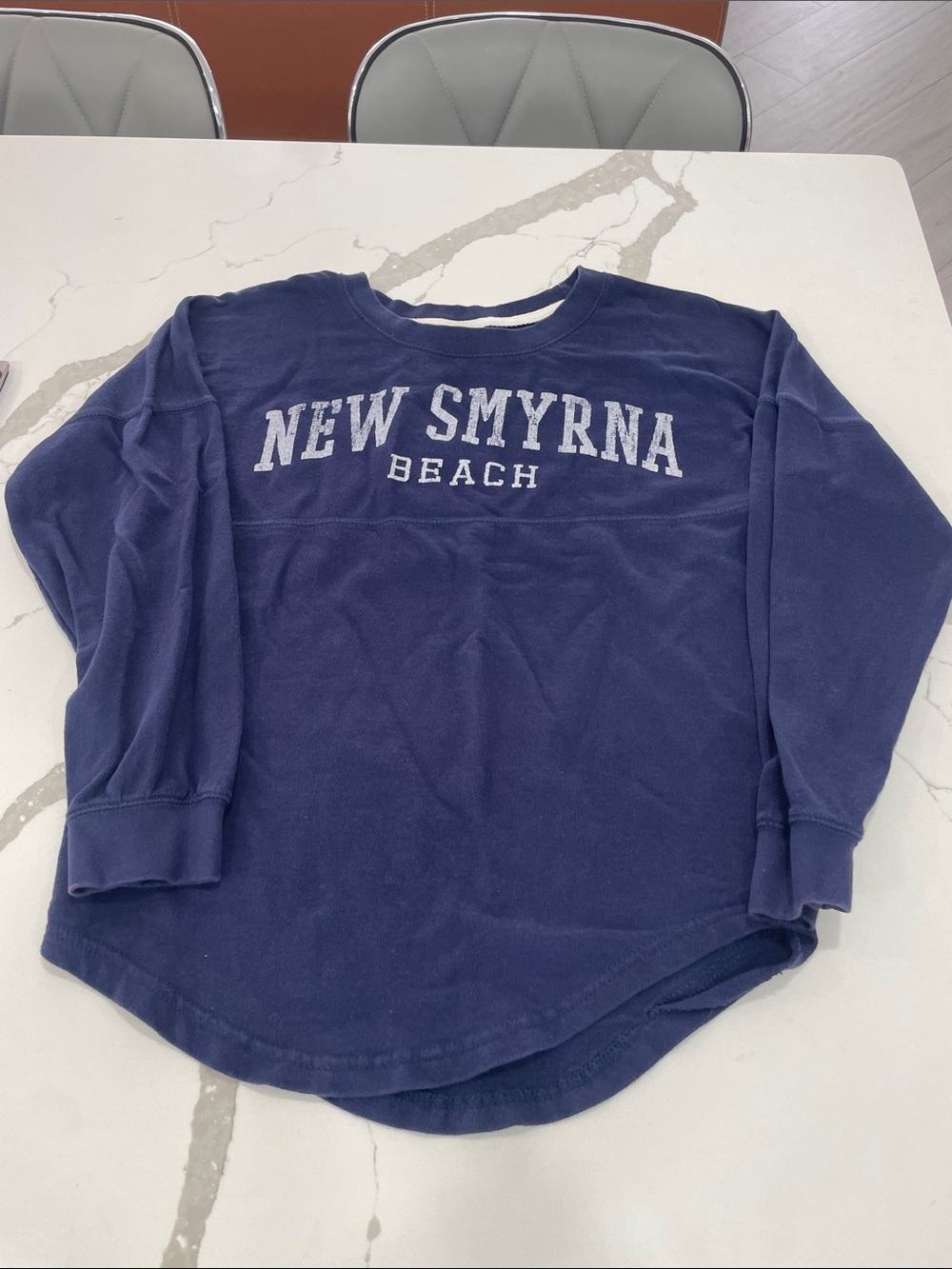 MV Sport Navy Blue "New Smyrna Beach" Kids Sweatshirt